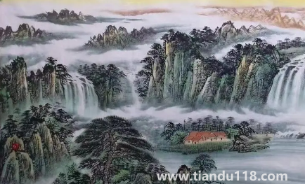 富水長(zhǎng)流畫(huà)掛客廳能不能旺財(cái)（旭日東升圖掛客廳好不好）