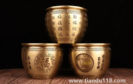 純銅百福缸里面放什么旺財1